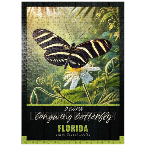 puzzleplate Florida, Zebra Longwing Butterfly: State Insects Series 500 Jigsaw Puzzle