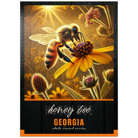 puzzleplate Georgia, Honey Bee: State Insects Series 1000 Jigsaw Puzzle