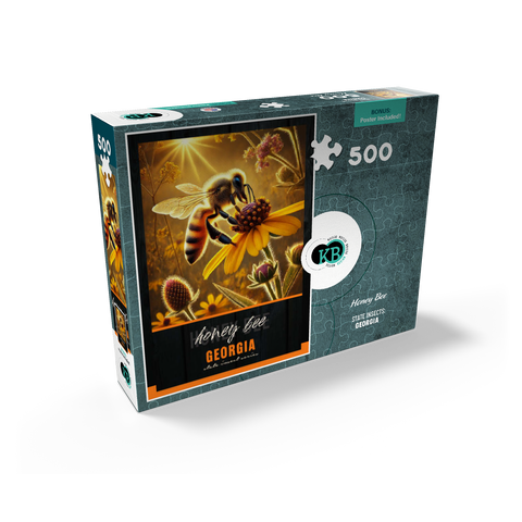 Georgia, Honey Bee: State Insects Series 500 Jigsaw Puzzle box view2