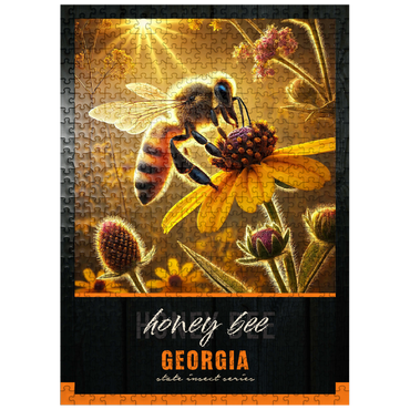 puzzleplate Georgia, Honey Bee: State Insects Series 500 Jigsaw Puzzle