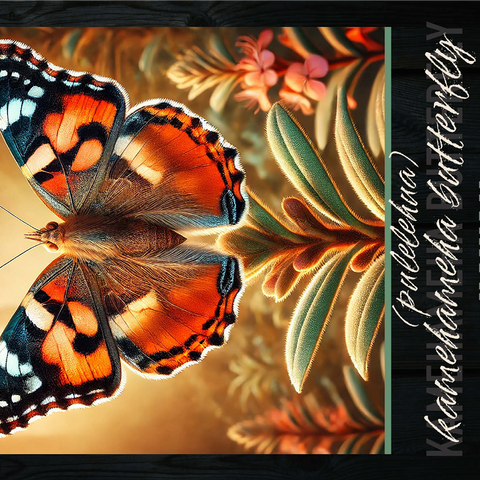 Hawaii, Kamehameha Butterfly: State Insects Series 1000 Jigsaw Puzzle 3D Modell
