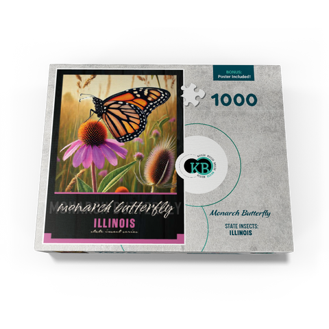 Illinois, Monarch Butterfly: State Insects Series 1000 Jigsaw Puzzle box view3