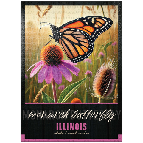 puzzleplate Illinois, Monarch Butterfly: State Insects Series 1000 Jigsaw Puzzle