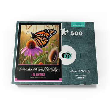 Illinois, Monarch Butterfly: State Insects Series 500 Jigsaw Puzzle box view3