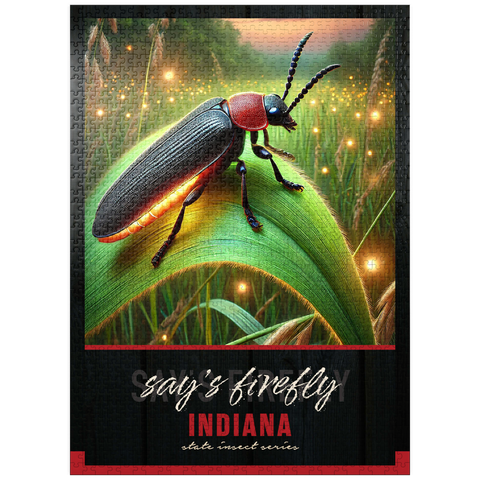 puzzleplate Indiana, Say's Firefly: State Insects Series 1000 Jigsaw Puzzle