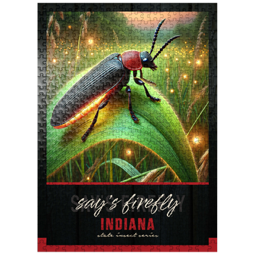 puzzleplate Indiana, Say's Firefly: State Insects Series 500 Jigsaw Puzzle