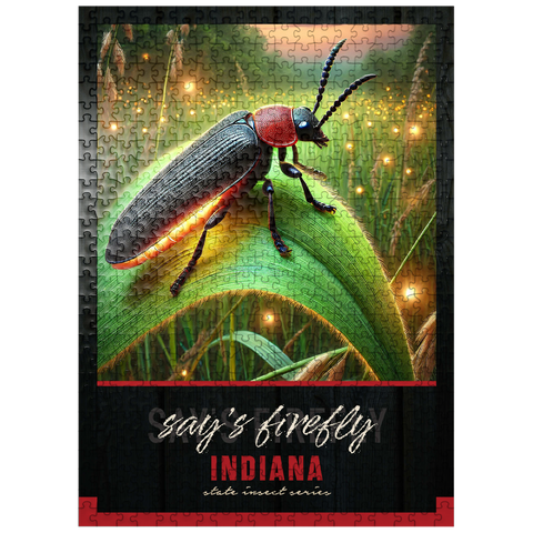 puzzleplate Indiana, Say's Firefly: State Insects Series 500 Jigsaw Puzzle