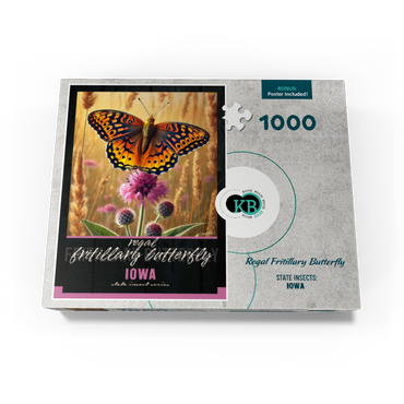 Iowa, Regal Fritillary Butterfly: State Insects Series 1000 Jigsaw Puzzle box view3