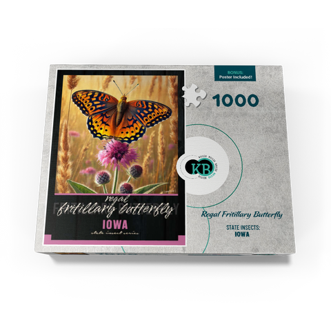 Iowa, Regal Fritillary Butterfly: State Insects Series 1000 Jigsaw Puzzle box view3