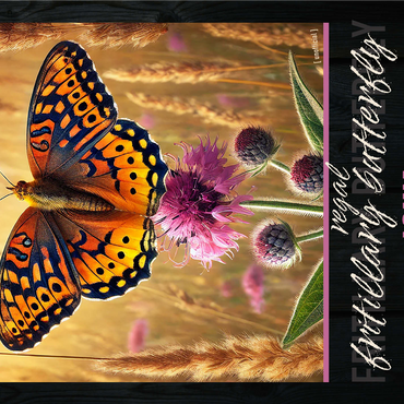 Iowa, Regal Fritillary Butterfly: State Insects Series 1000 Jigsaw Puzzle 3D Modell