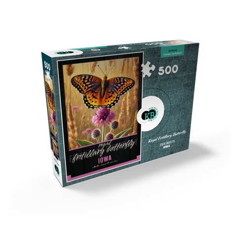 Iowa, Regal Fritillary Butterfly: State Insects Series 500 Jigsaw Puzzle box view2