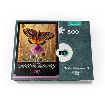 Iowa, Regal Fritillary Butterfly: State Insects Series 500 Jigsaw Puzzle box view3