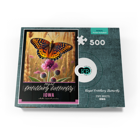 Iowa, Regal Fritillary Butterfly: State Insects Series 500 Jigsaw Puzzle box view3