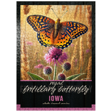 puzzleplate Iowa, Regal Fritillary Butterfly: State Insects Series 500 Jigsaw Puzzle
