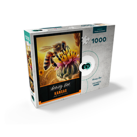 Kansas, Honey Bee: State Insects Series 1000 Jigsaw Puzzle box view2