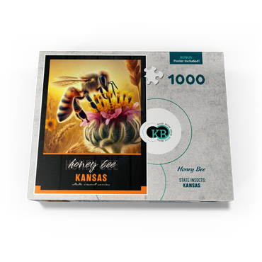Kansas, Honey Bee: State Insects Series 1000 Jigsaw Puzzle box view3