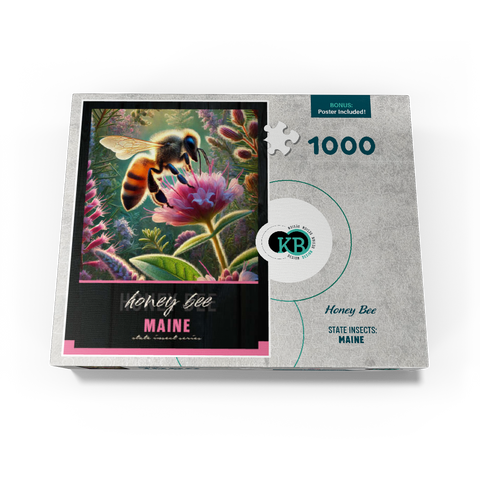 Maine, Honey Bee: State Insects Series 1000 Jigsaw Puzzle box view3