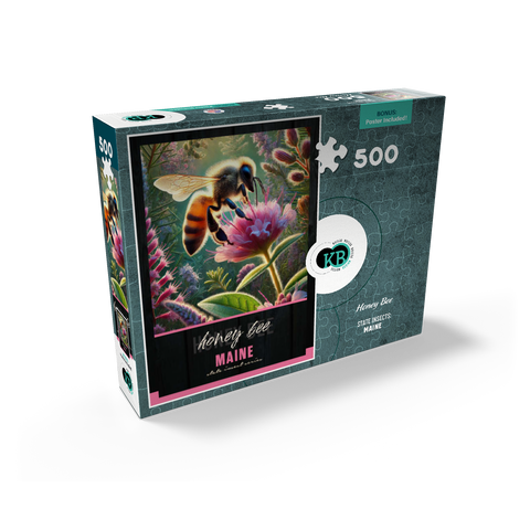 Maine, Honey Bee: State Insects Series 500 Jigsaw Puzzle box view2