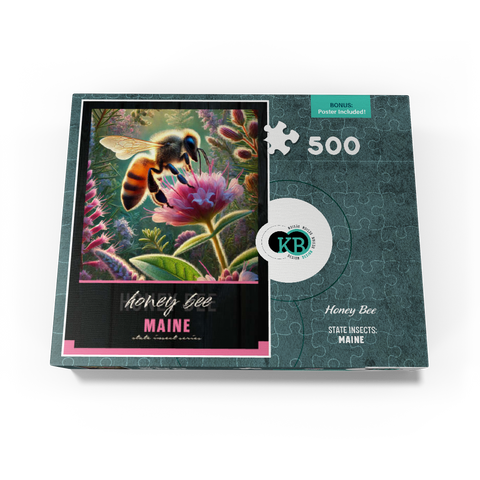 Maine, Honey Bee: State Insects Series 500 Jigsaw Puzzle box view3