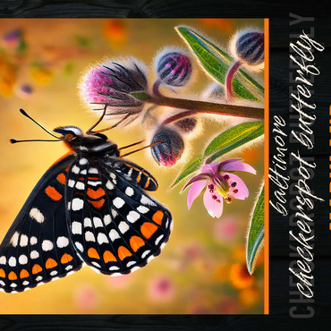 Maryland, Baltimore Checkerspot Butterfly: State Insects Series 500 Jigsaw Puzzle 3D Modell