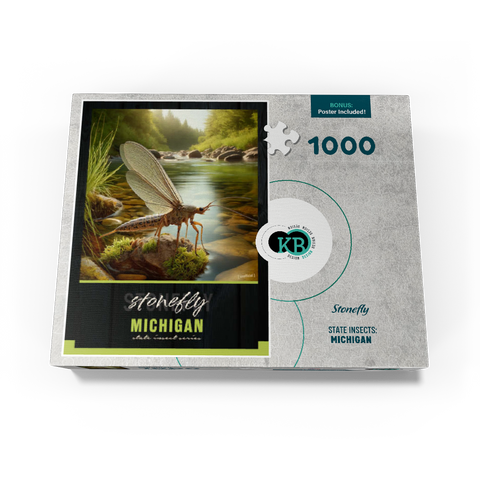 Michigan, Stonefly: State Insects Series 1000 Jigsaw Puzzle box view3