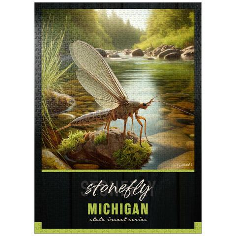 puzzleplate Michigan, Stonefly: State Insects Series 1000 Jigsaw Puzzle