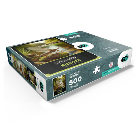 Michigan, Stonefly: State Insects Series 500 Jigsaw Puzzle box view1