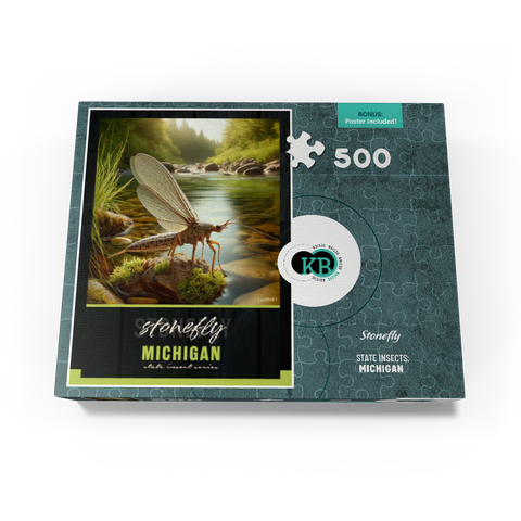 Michigan, Stonefly: State Insects Series 500 Jigsaw Puzzle box view3