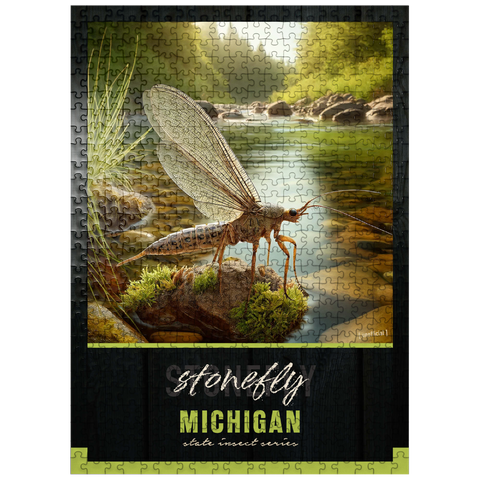 puzzleplate Michigan, Stonefly: State Insects Series 500 Jigsaw Puzzle