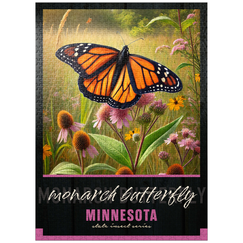 puzzleplate Minnesota, Monarch Butterfly: State Insects Series 1000 Jigsaw Puzzle