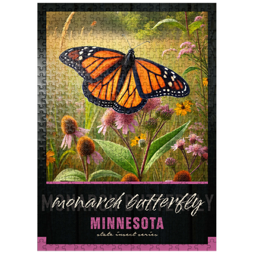 puzzleplate Minnesota, Monarch Butterfly: State Insects Series 500 Jigsaw Puzzle