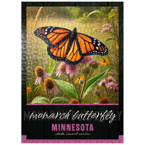 puzzleplate Minnesota, Monarch Butterfly: State Insects Series 500 Jigsaw Puzzle