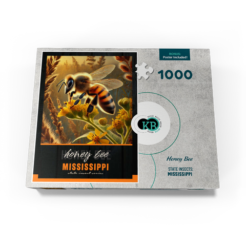 Mississippi, Honey Bee: State Insects Series 1000 Jigsaw Puzzle box view3