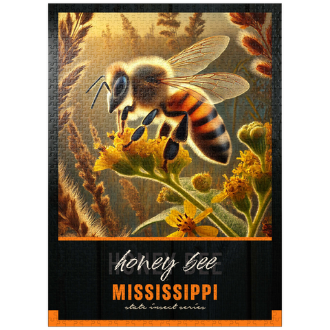 puzzleplate Mississippi, Honey Bee: State Insects Series 1000 Jigsaw Puzzle