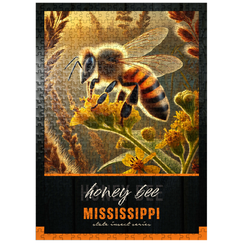 puzzleplate Mississippi, Honey Bee: State Insects Series 500 Jigsaw Puzzle