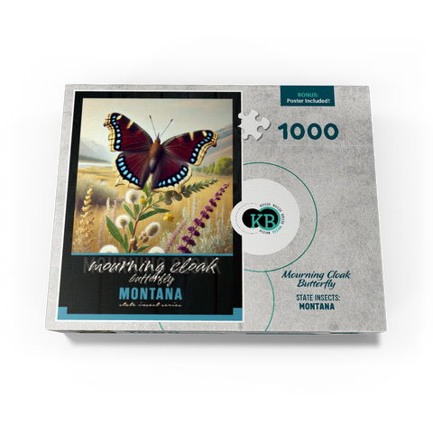 Montana, Mourning Cloak Butterfly: State Insects Series 1000 Jigsaw Puzzle box view3