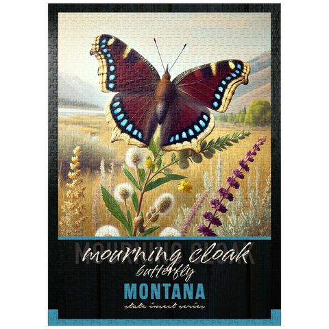 puzzleplate Montana, Mourning Cloak Butterfly: State Insects Series 1000 Jigsaw Puzzle