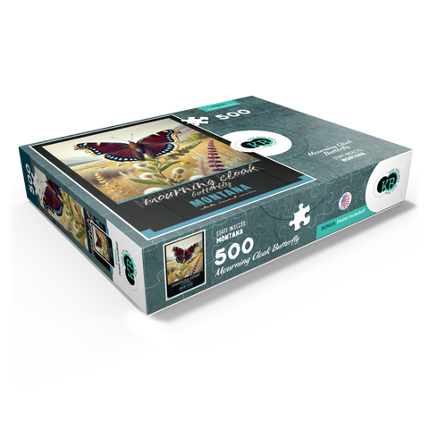 Montana, Mourning Cloak Butterfly: State Insects Series 500 Jigsaw Puzzle box view1