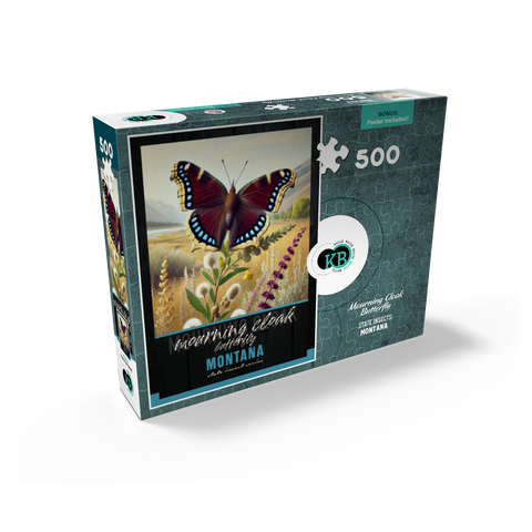 Montana, Mourning Cloak Butterfly: State Insects Series 500 Jigsaw Puzzle box view2