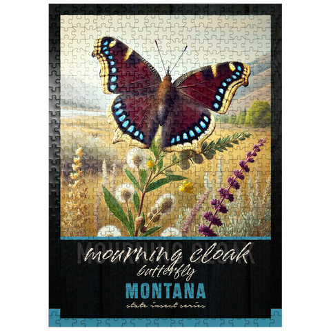 puzzleplate Montana, Mourning Cloak Butterfly: State Insects Series 500 Jigsaw Puzzle