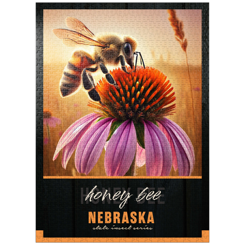 puzzleplate Nebraska, Honey Bee: State Insects Series 1000 Jigsaw Puzzle