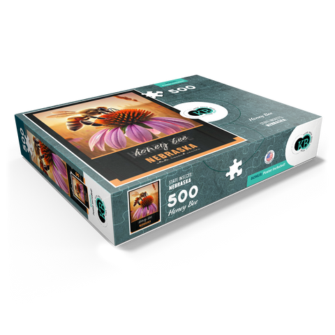 Nebraska, Honey Bee: State Insects Series 500 Jigsaw Puzzle box view1