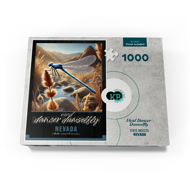 Nevada, Vivid Dancer Damselfly: State Insects Series 1000 Jigsaw Puzzle box view3
