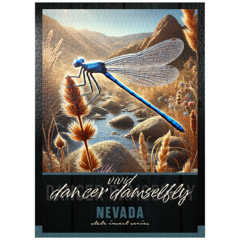 puzzleplate Nevada, Vivid Dancer Damselfly: State Insects Series 1000 Jigsaw Puzzle