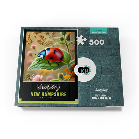 New Hampshire, Ladybug: State Insects Series 500 Jigsaw Puzzle box view3