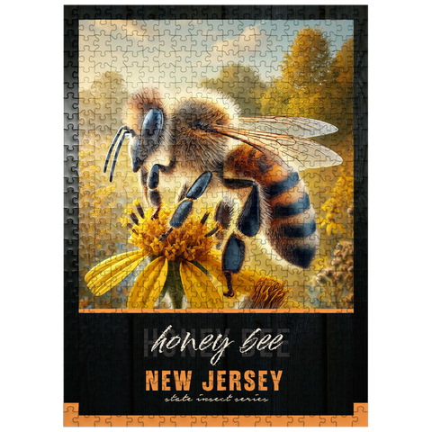 puzzleplate New Jersey, Honey Bee: State Insects Series 500 Jigsaw Puzzle