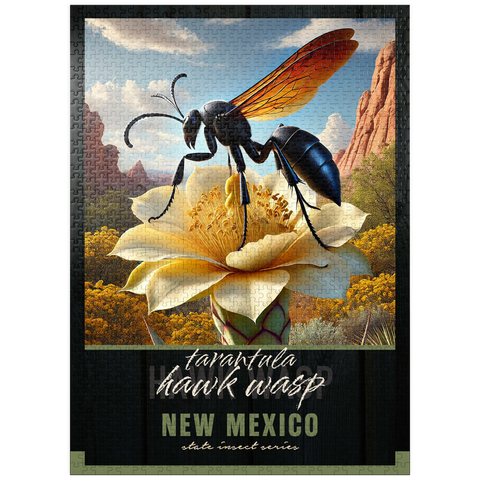 puzzleplate New Mexico, Tarantula Hawk Wasp: State Insects Series 1000 Jigsaw Puzzle