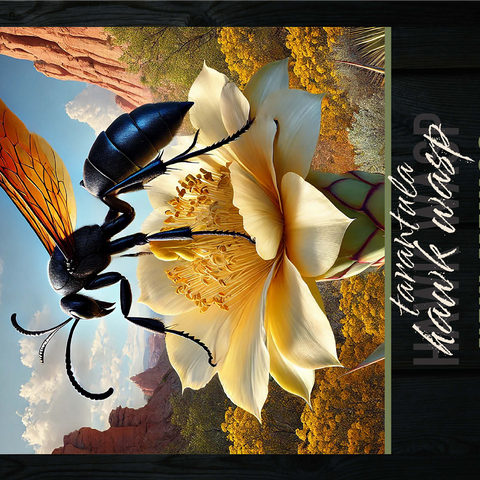 New Mexico, Tarantula Hawk Wasp: State Insects Series 1000 Jigsaw Puzzle 3D Modell