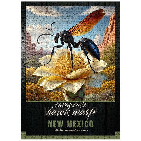 puzzleplate New Mexico, Tarantula Hawk Wasp: State Insects Series 500 Jigsaw Puzzle