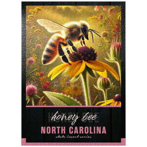 puzzleplate North Carolina, Honey Bee: State Insects Series 1000 Jigsaw Puzzle